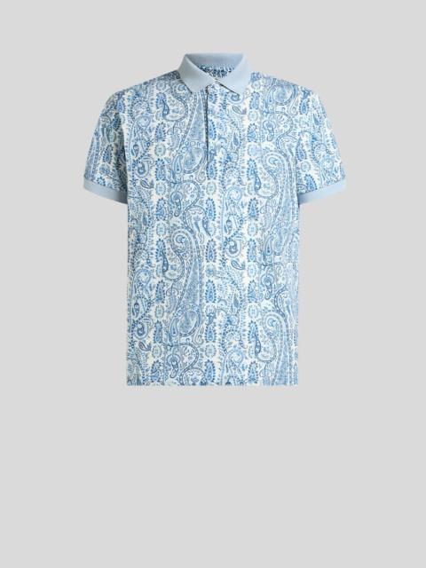 COTTON POLO SHIRT WITH PAISLEY MOTIF