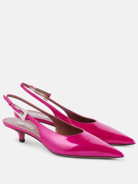 Jessica patent leather slingback pumps