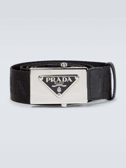 Technical fabric logo belt