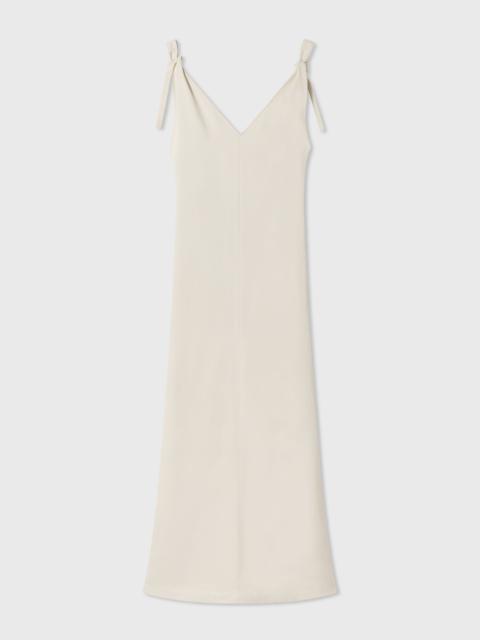 Pleated Slip Dress in Viscose Twill