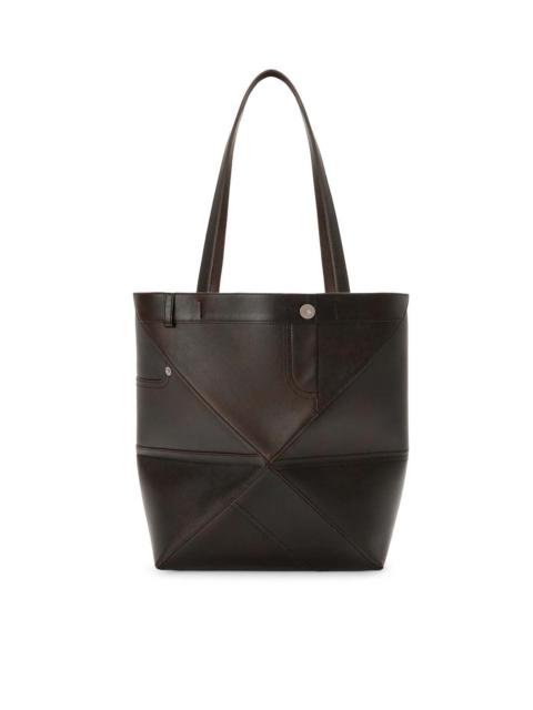 MEDIUM PUZZLE FOLD PANTS TOTE BAG IN LEATHER