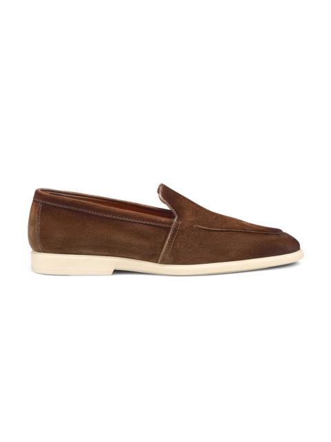 Men's brown suede loafer