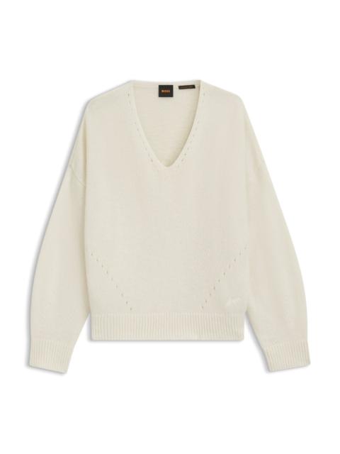 V-NECK SWEATER IN ITALIAN YARN