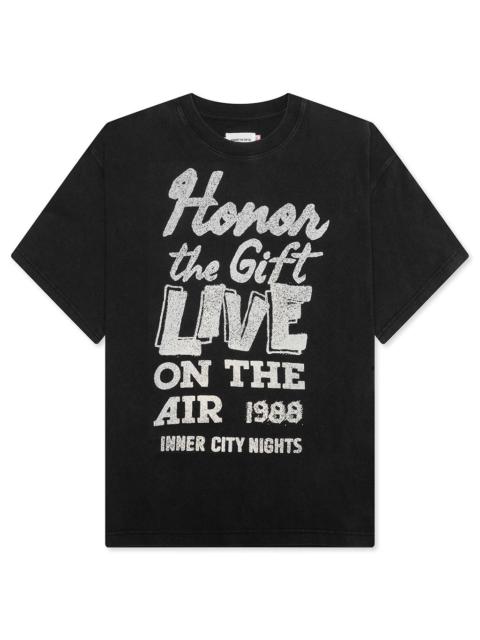 LIVE ON THE AIR T-SHIRT - BLACK
