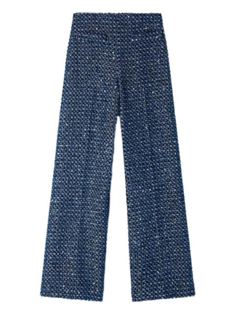 sequin-embellished straight trousers
