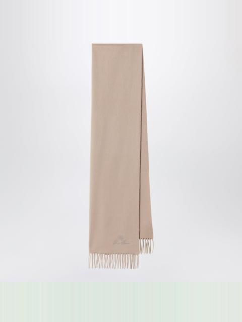 Golden-beige cashmere scarf
