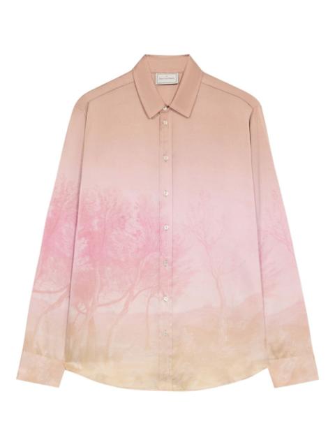 landscape-print shirt