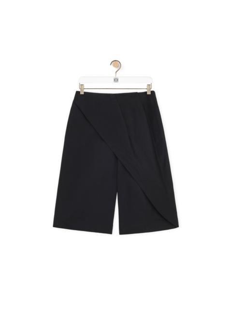 Pleated shorts in cotton
