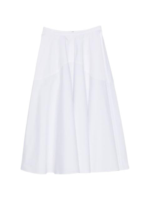 zip-fastening midi skirt
