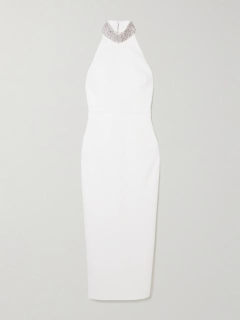 Hemingway Crystal-embellished Cady Halterneck Gown