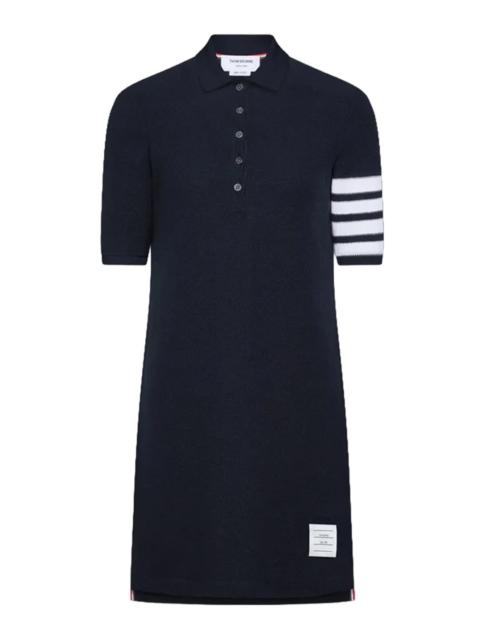 TEXTURED PIQUE 4-BAR POLO DRESS
