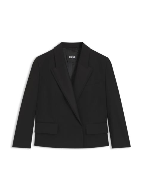 RELAXED-FIT TUXEDO BLAZER IN VIRGIN-WOOL TWILL