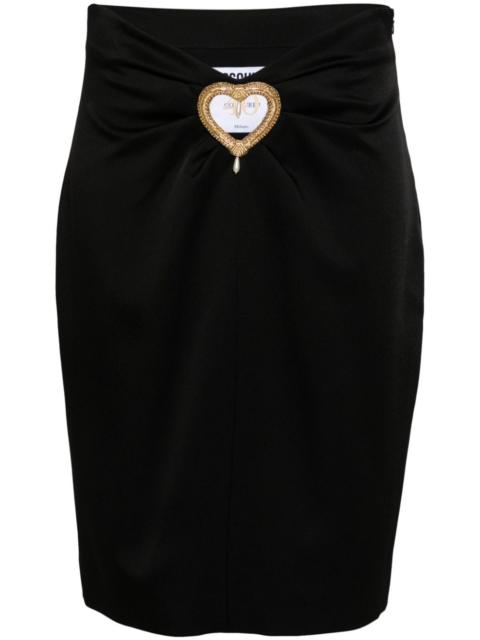 heart cut-out mini skirt