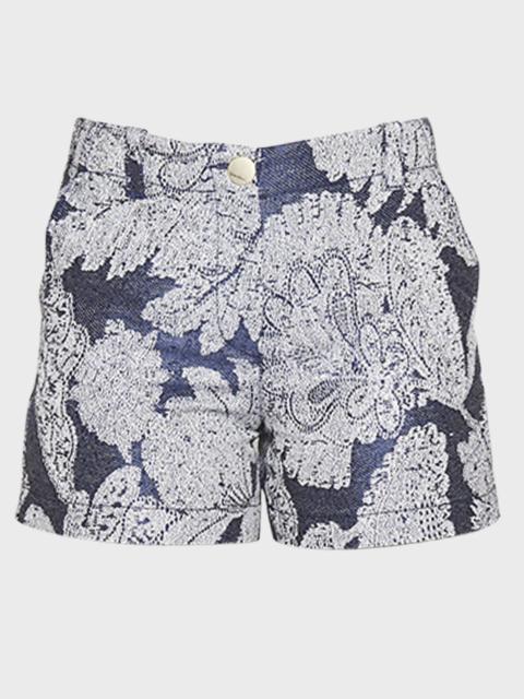 Paisley High-Rise Shorts