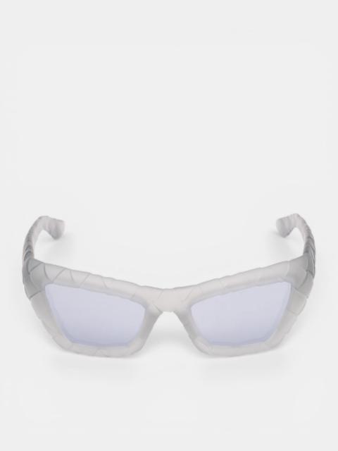 Translucent Intrecciato Rectangular Sunglasses