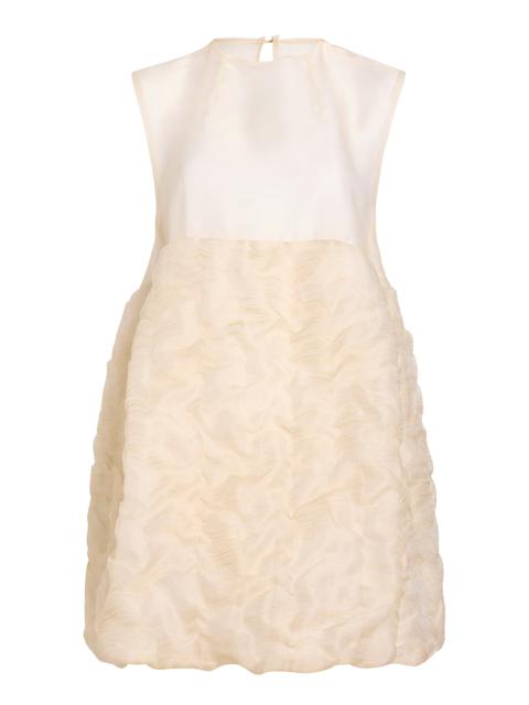 Blair Linen-Silk Gauze Mini Dress neutral