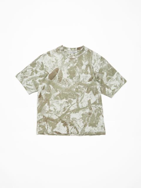 Crew neck t-shirt - Relaxed unisex fit - Concrete grey camo