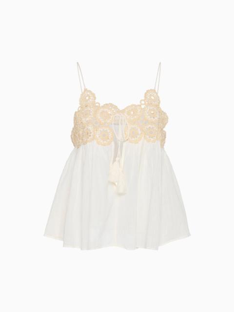 Alessia Coverup Top with Crochet Detail