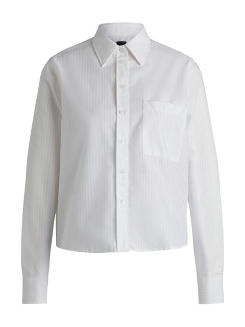 REGULAR-FIT BLOUSE IN STRIPED COTTON