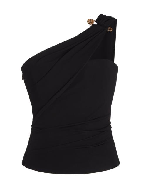 Stretch-Crepe Jersey Tank Top black