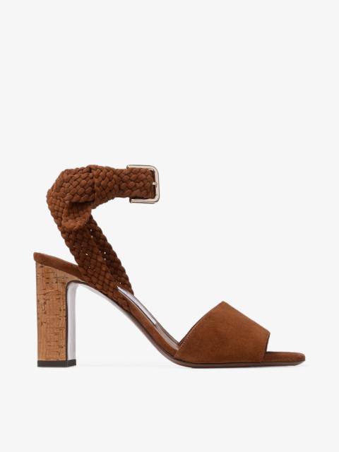 Rori 85
Tan Suede and Shiny Cork Sandals