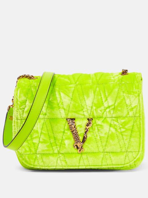 Virtus Small velvet shoulder bag