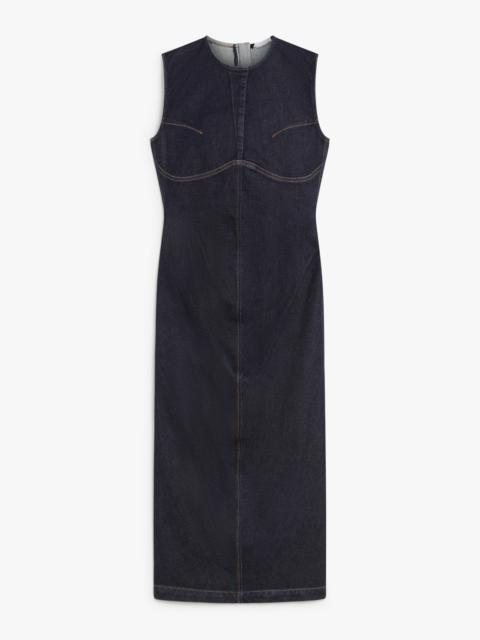 GERANIO Sleeveless stretch-denim dress