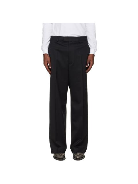 Black Taped Tailored Trousers