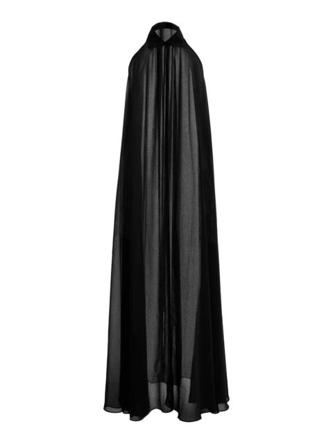 Sukie Sheer Halter Dress black