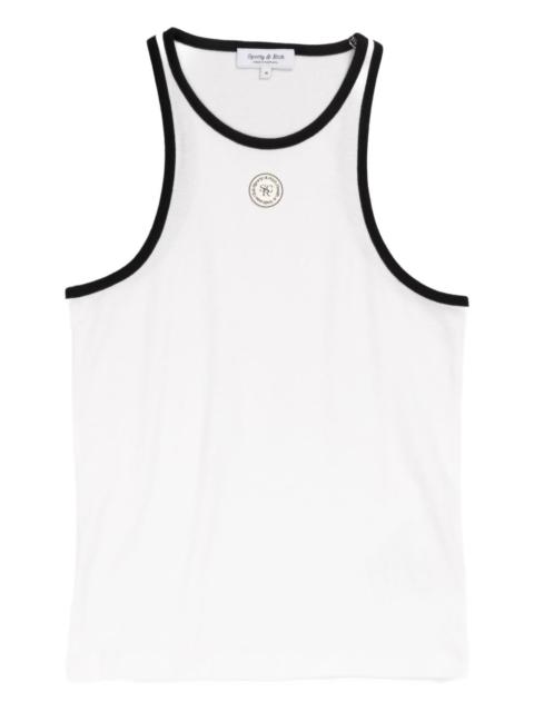 logo-appliqué tank top