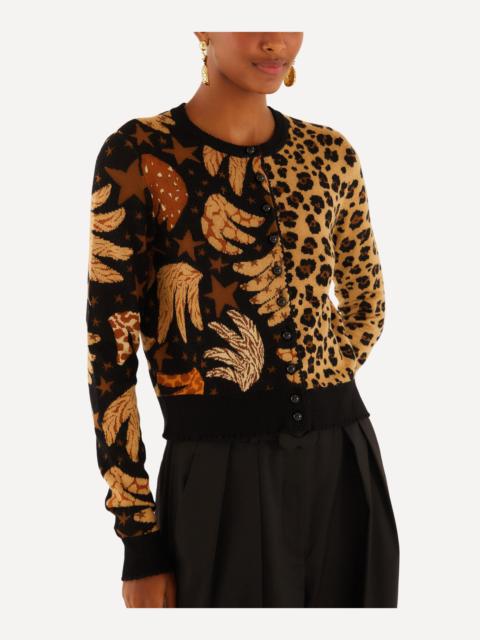 Banana Leopard Mixed Cardigan