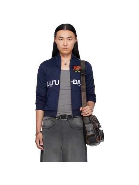 Navy Shrunken Track Jacket