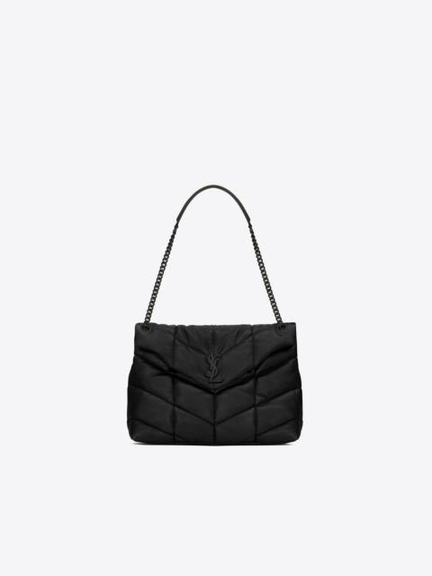 puffer medium chain bag in quilted lambskin