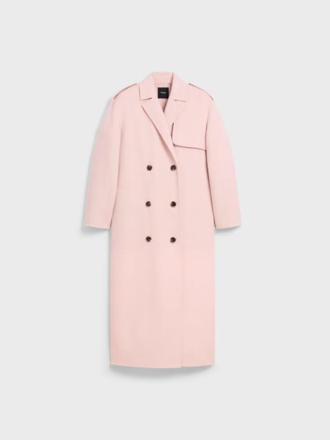 Double-Breasted Overcoat in Double-Face Wool-Cashmere