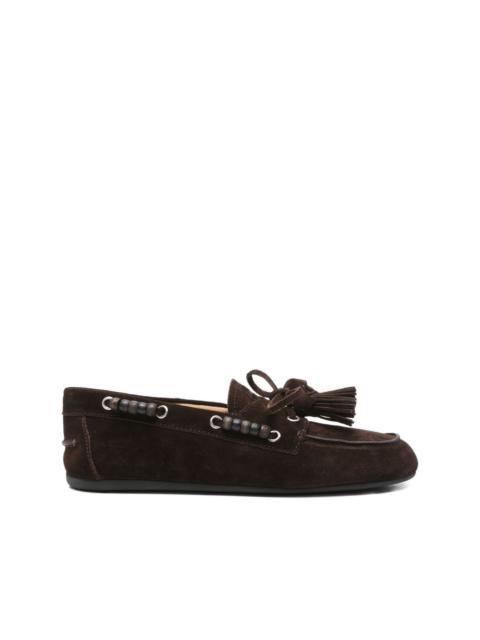 beaded tassels loafers