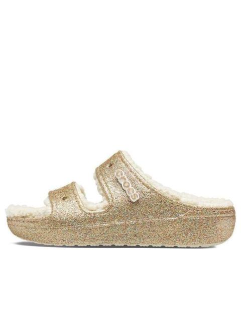 (WMNS) Crocs Classic Cozzzy Glitter Sandals 'Multi Gold' 208124-93S