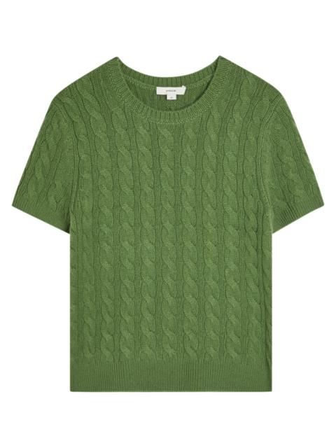 Vince Cable-knit Wool and Cashmere-blend T-shirt
