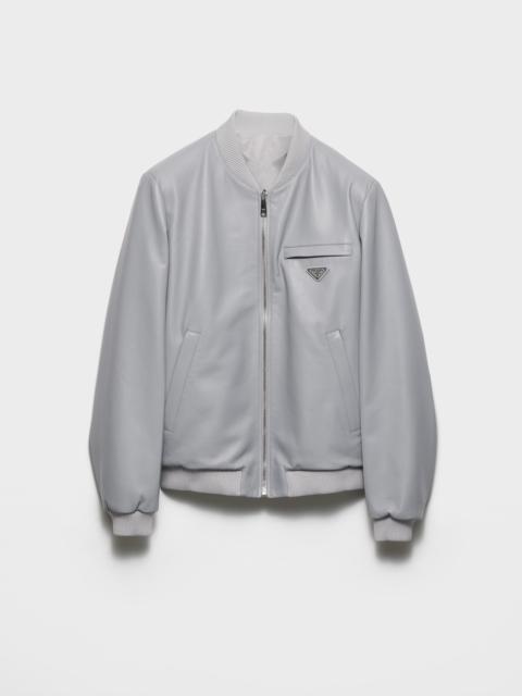 Nappa leather bomber jacket