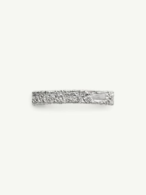 Silver foil hair clip