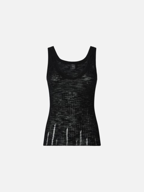 RIBBED VEST TOP WITH LOGO