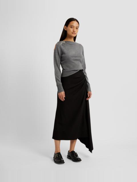 DRAPE DETAIL KNIT JUMPER