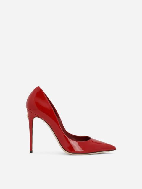 Patent leather pumps