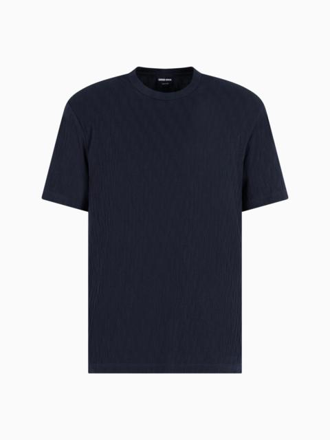STRETCH VISCOSE-BLEND CREW-NECK T-SHIRT