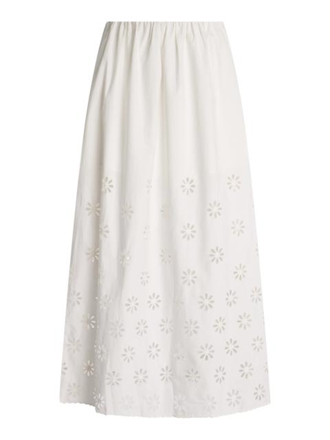 Exclusive Riviera Cecilia Cotton Maxi Skirt white