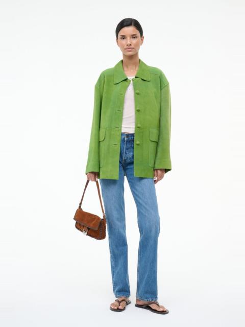 STAUD ROXANNE SUEDE JACKET LEAF SUEDE