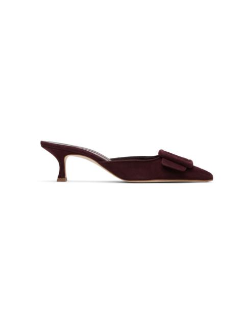 Burgundy Maysale Heeled Sandals