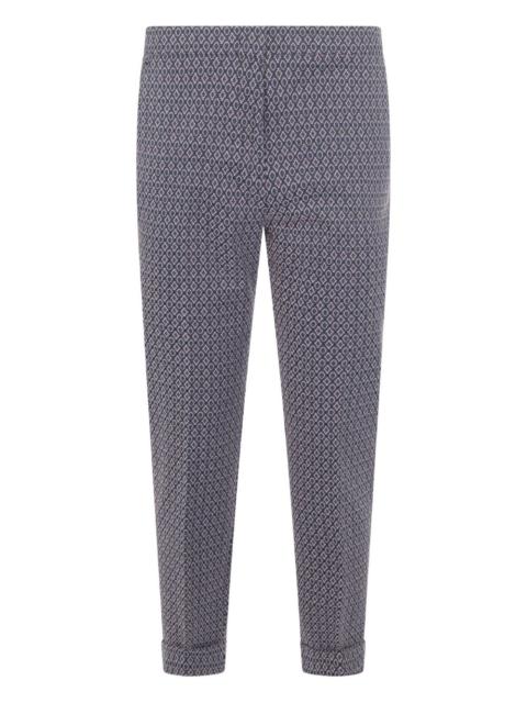 jacquard-pattern trousers