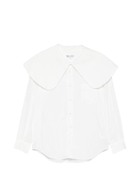oversized-collar shirt