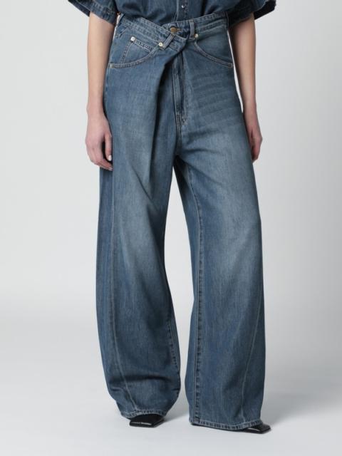 Ines jeans with cuffed hem and light wash