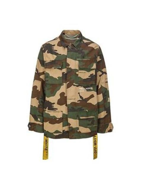 Off-White Camouflage Multiple Pockets Yellow Cargo Jacket Camouflage OMEL003E180260109901